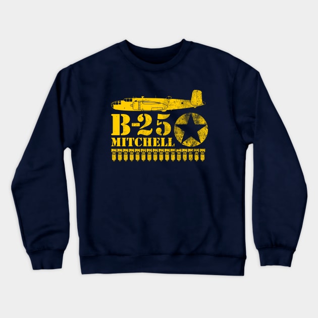 B-25 Mitchell (distressed) Crewneck Sweatshirt by TCP